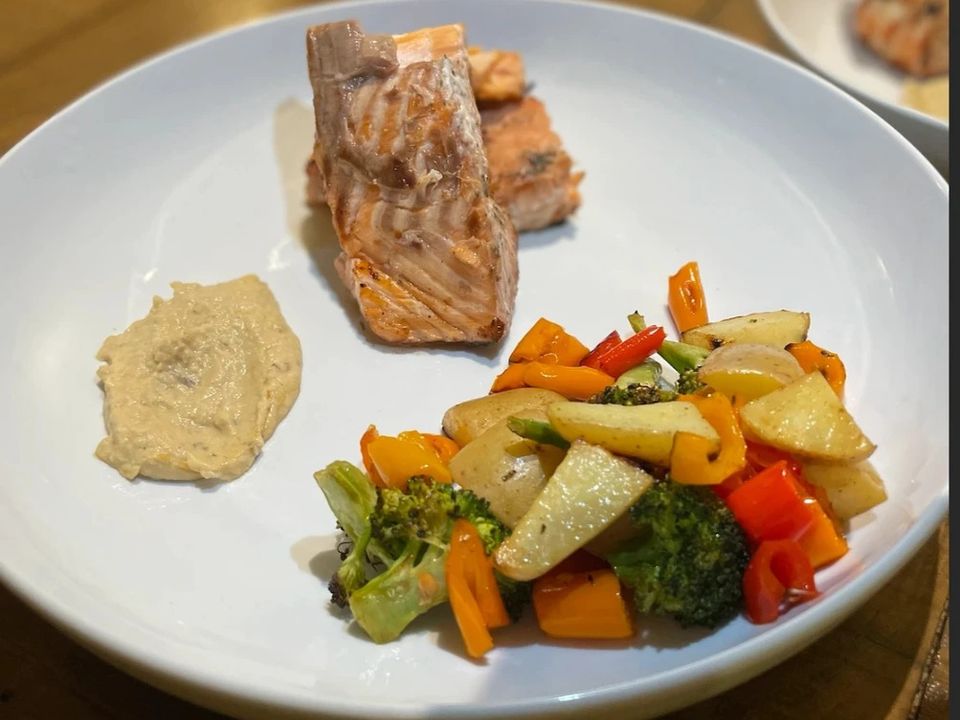 A plate by Amir Shams, seafood private chef in Los Angeles