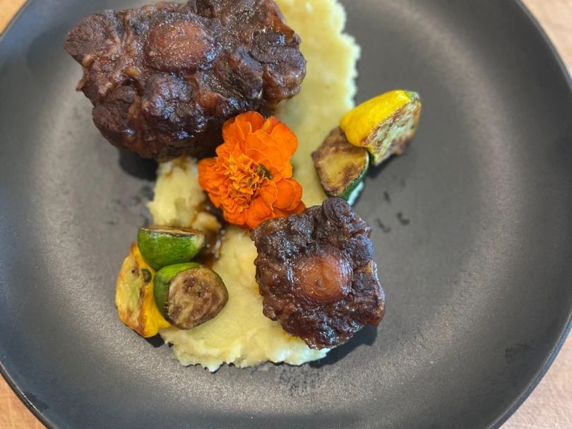 A plate by Keis Briscoe, latin american private chef in Los Angeles
