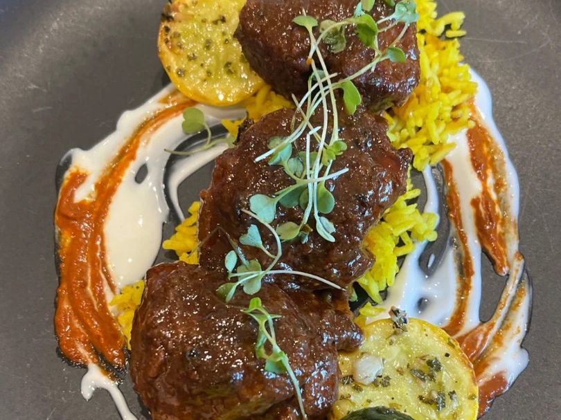 A plate by Keis Briscoe, latin american private chef in Los Angeles