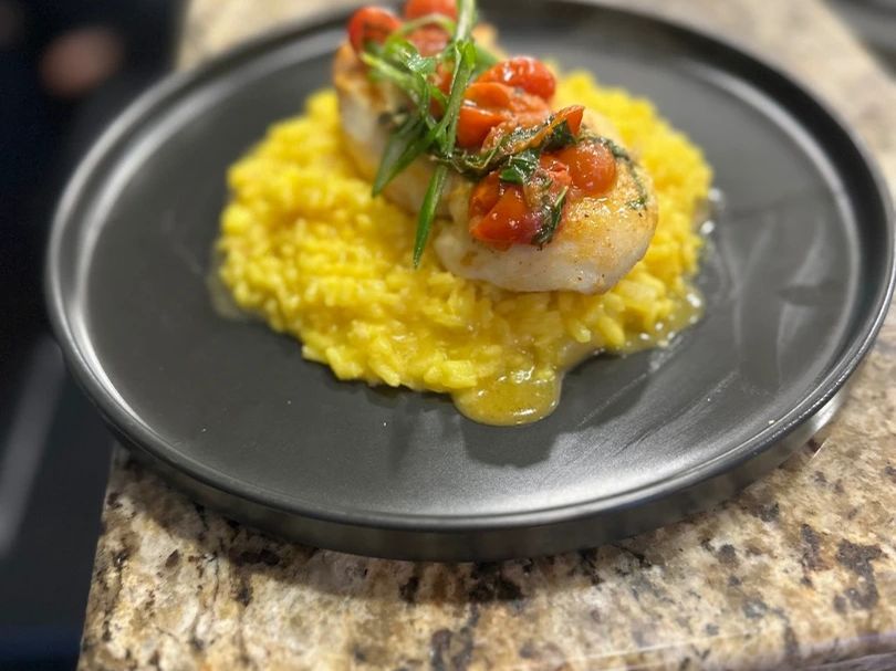 A plate by Ryan Nagby, latin american private chef in Los Angeles