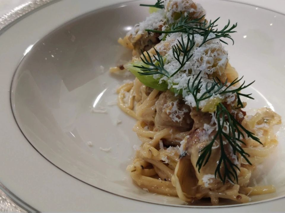 A plate by Ryan Rondeno, italian private chef in Los Angeles